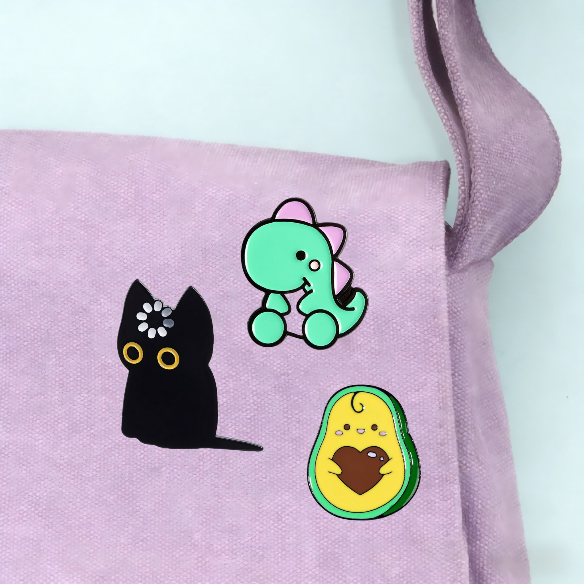 Tech Accessories Backpack - Cute Black Cat Loading Enamel Pin