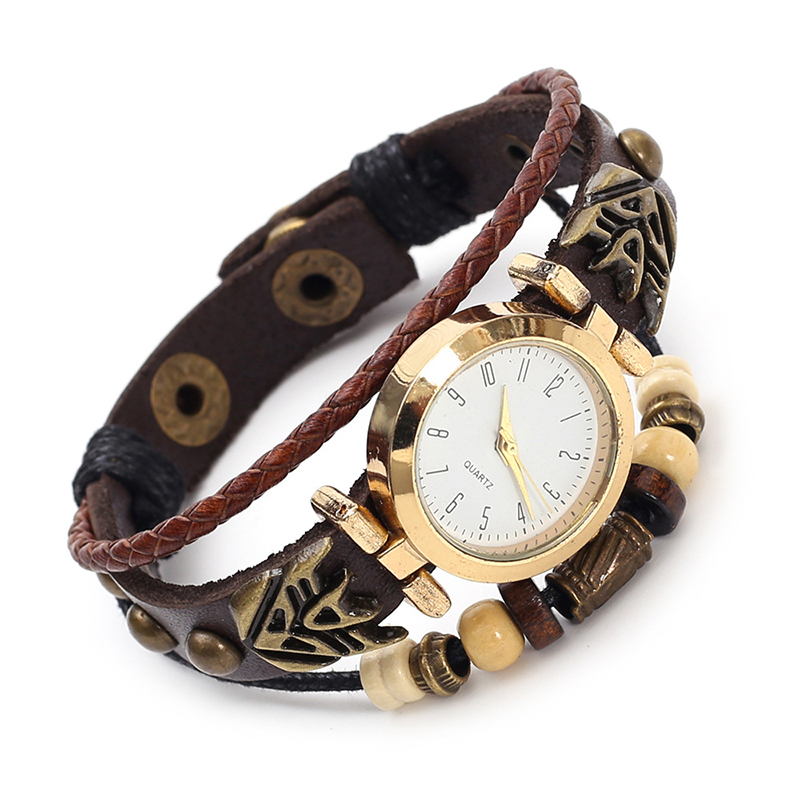 Vintage Leather Quartz Watch H - Tech Wear Accessories recensione e prezzo
