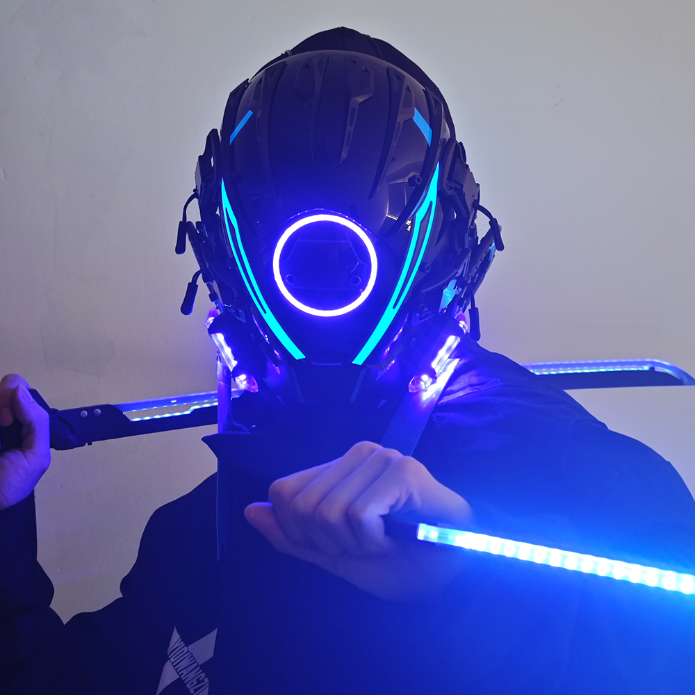 JAUPTO Punk Mask for Men, LED  - Tech Wear Accessories recensione e prezzo