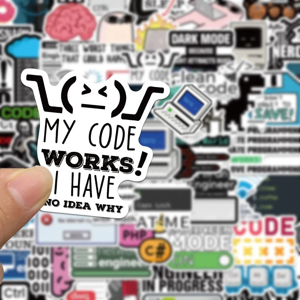 10/30/50Pcs Funny Programming  - Tech Accessories For Laptop recensione e prezzo