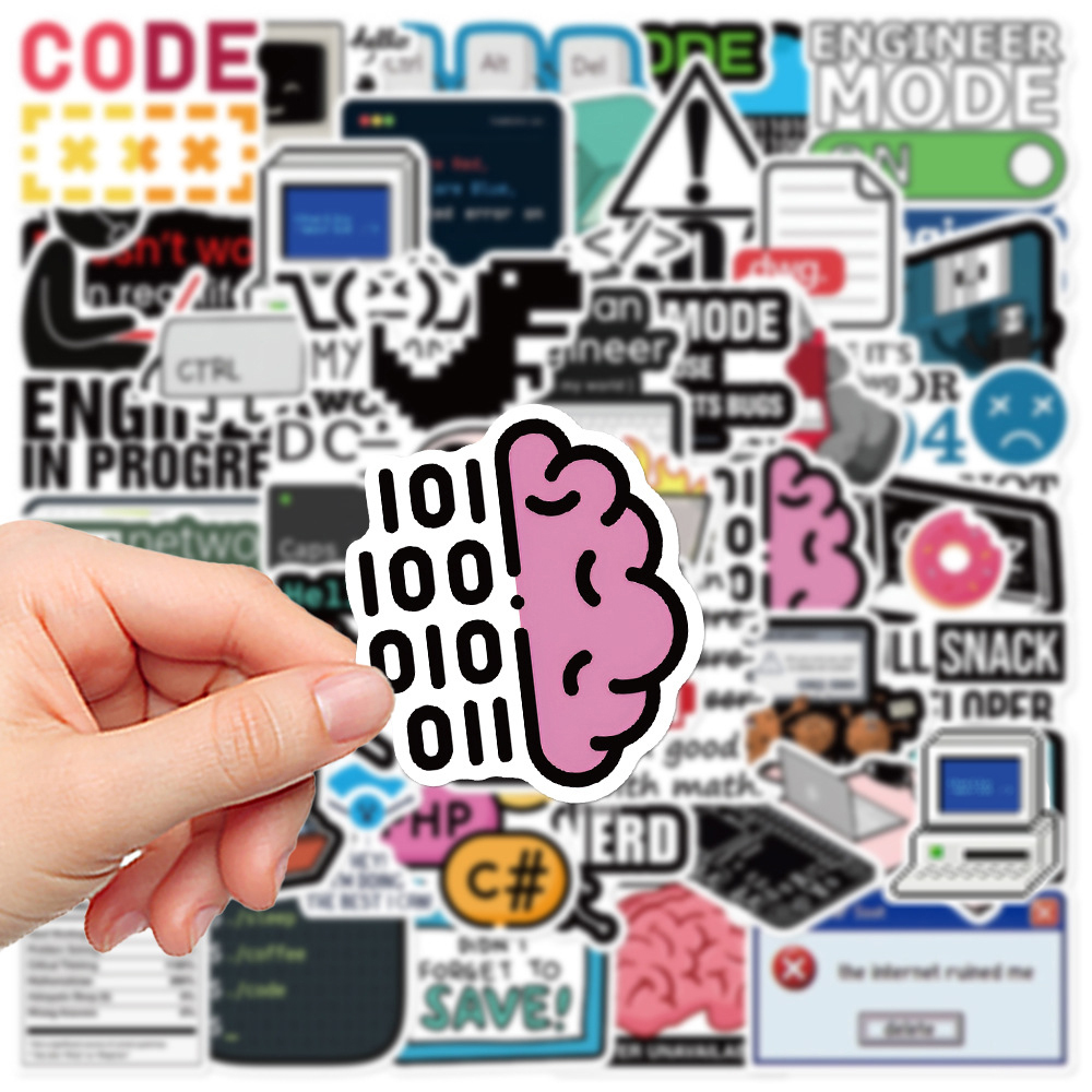 10/30/50Pcs Funny Programming  - Tech Accessories For Laptop recensione e prezzo
