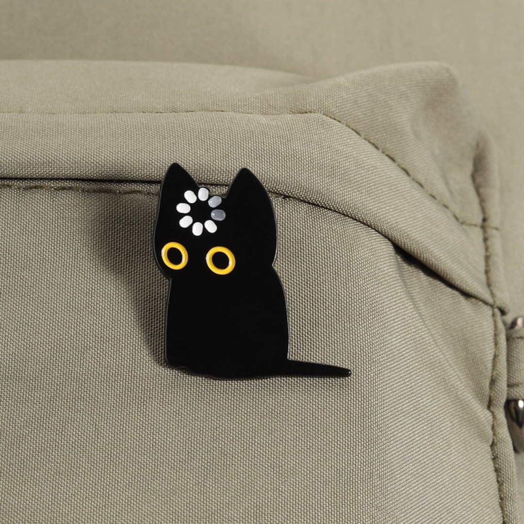 Cute Black Cat Loading Enamel  - Tech Accessories Backpack recensione e prezzo