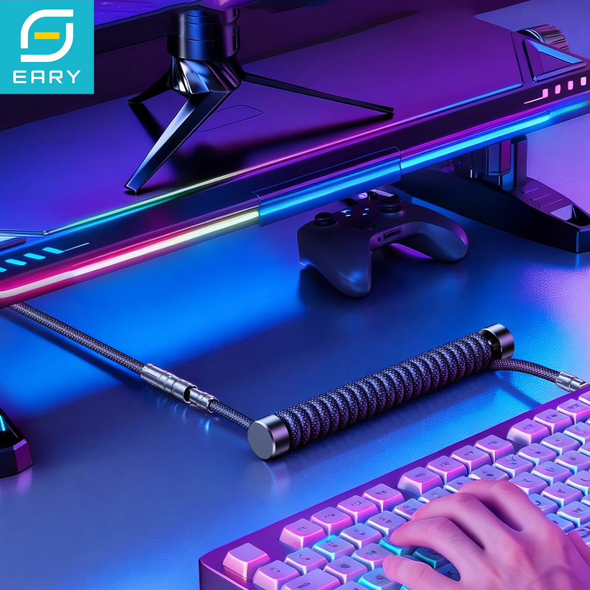 Eary 1.2m Coiled Keyboard Cabl - Tech Gaming Accessories recensione e prezzo
