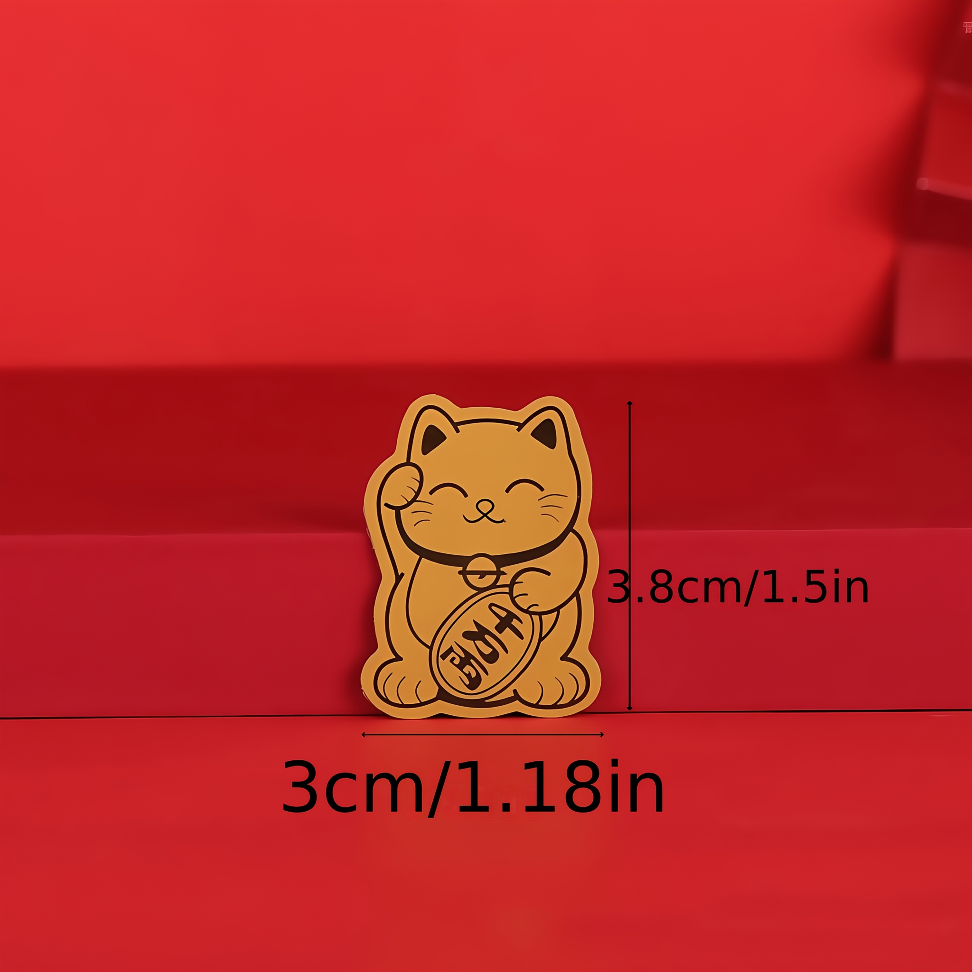 6 Gold Lucky Cat Stickers - De - Tech Accessories For Laptop recensione e prezzo
