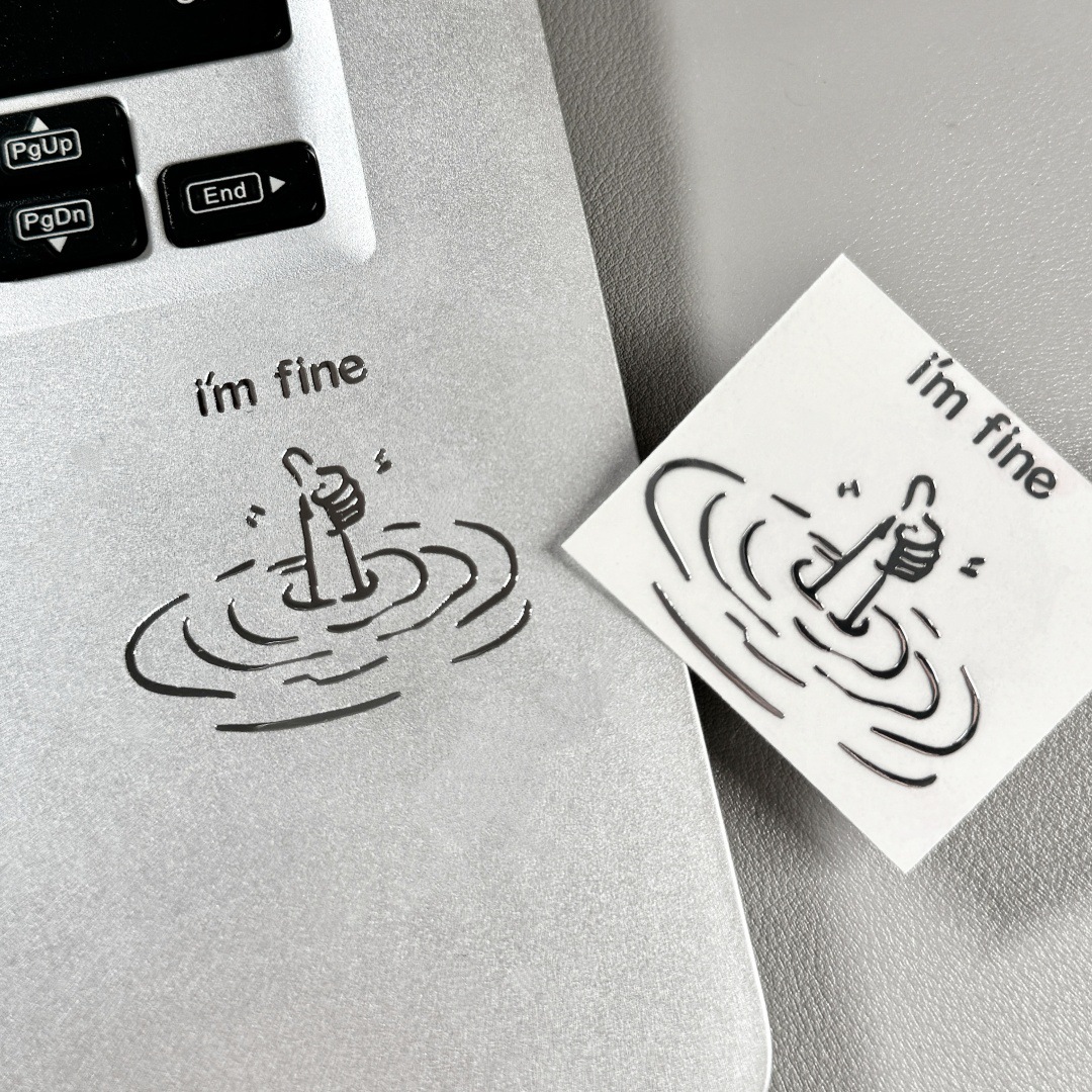 5/10Pcs I'M Fine, Funny, Sarca - Tech Accessories For Laptop recensione e prezzo