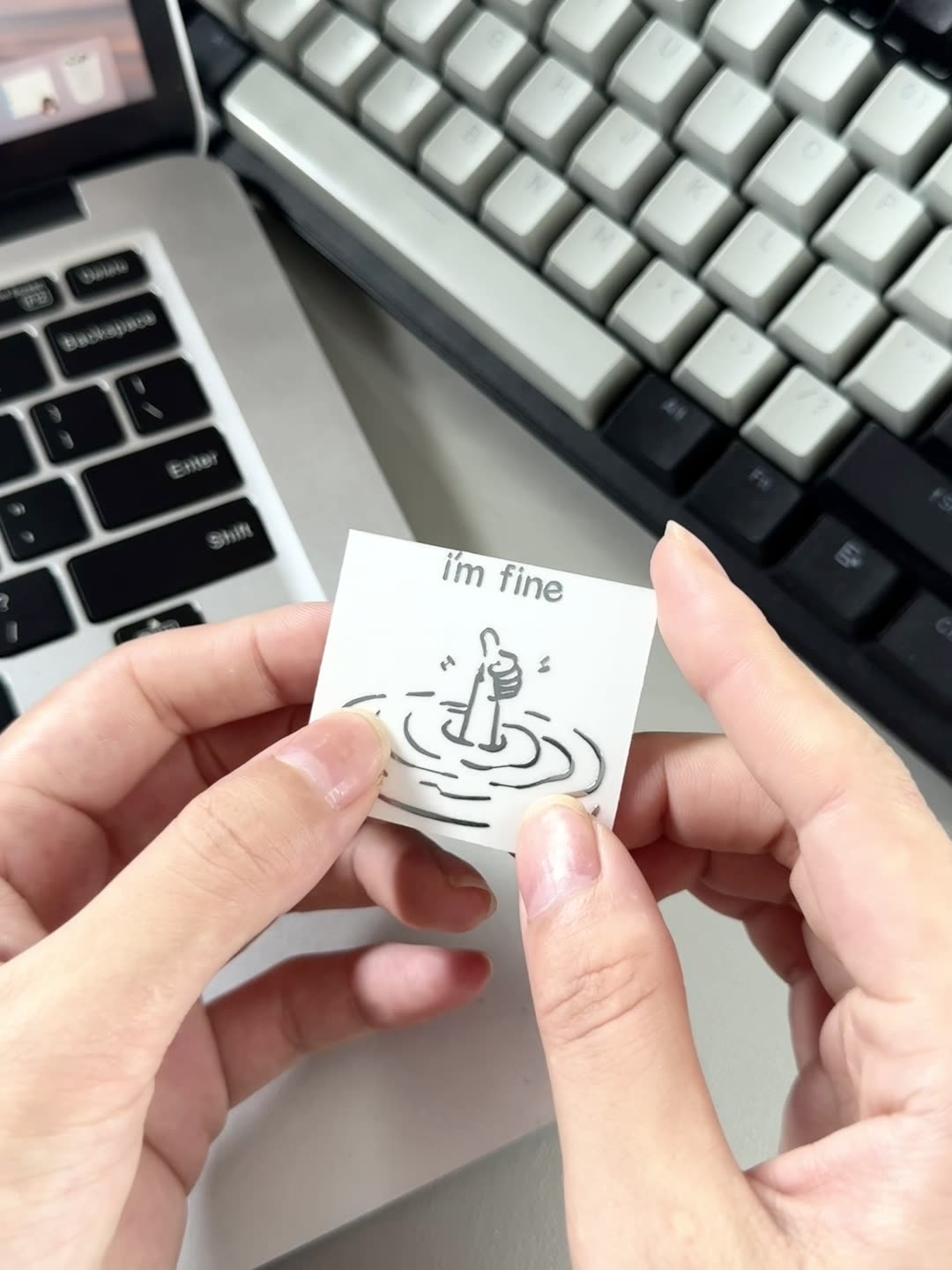 5/10Pcs I'M Fine, Funny, Sarca - Tech Accessories For Laptop recensione e prezzo