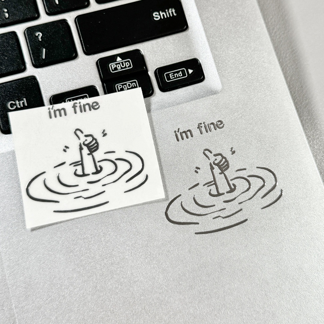 5/10Pcs I'M Fine, Funny, Sarca - Tech Accessories For Laptop recensione e prezzo